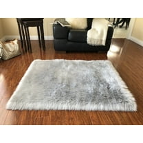 London SOHO New York Solid Print Area Rug, Gray