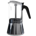 thumbnail image 1 of The London Sip Glass and Stainless Steel Stovetop Espresso Maker, Moka Pot Italian Coffee Percolator, Large (15.2 oz), 1 of 6
