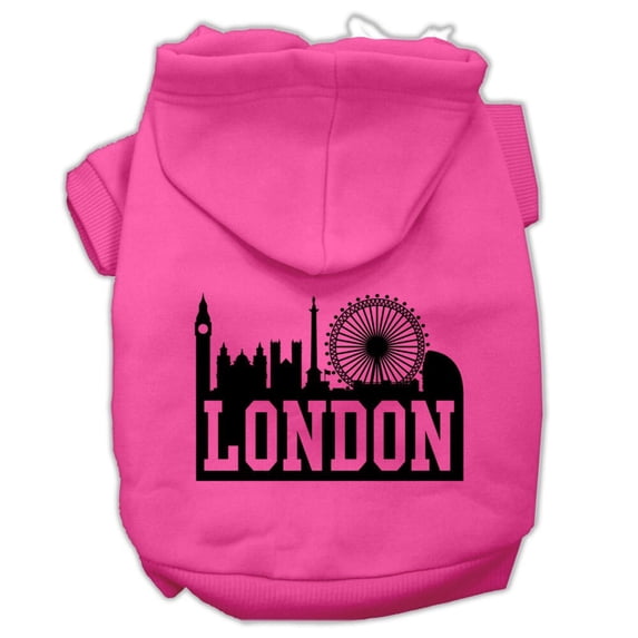Pet Dog Cat Hoodie Screen Printed, "London Skyline"