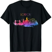 London Skyline Watercolor Art UK England Souvenir Gift T-Shirt