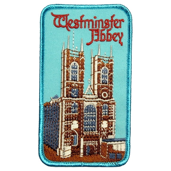 London Souvenir Westminster Abbey Patch England Church Travel Iron-On Applique