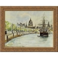 thumbnail image 1 of London, St. Paul's Cathedral 24x20 Gold Ornate Wood Framed Canvas Art by Pissarro, Camille, 1 of 2