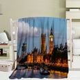 thumbnail image 1 of London Street Pattern Flannel Throw Blanket Soft Warm Bustling Sofa Bed Decor Blanket Kids Adults Travel Gifts Blanket King Size, 1 of 4