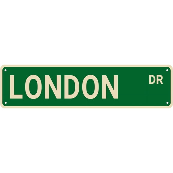London Street Signs, London Decor London Sign England City London Gift, Wall Decor for Home/Driveway/Man Cave/Bar, Quality Metal Signs 16x4 Inch