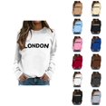 thumbnail image 1 of London Sweatshirts for Women 2025 Long Sleeve Crewneck Graphic Sweatshirt Pullover Tops Fall Winter Outfits Streetwear, 1 of 5