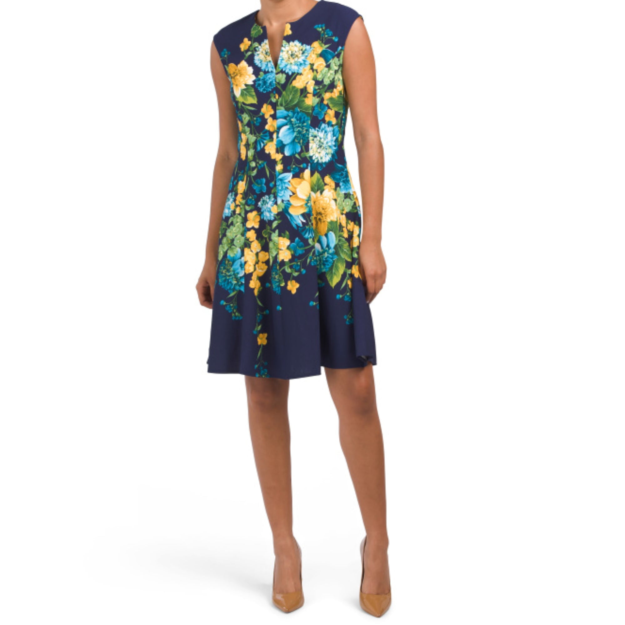 green emerald velvet dress Loverde Fit-And-Flare Mini Dress Trellis Verte / 2 main image 0