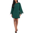 thumbnail image 1 of London Times womens  A-Line Dress, l, Green, 1 of 3