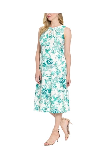 london times ladies dresses London Times Women's Dresses Sleeveless Jewel Neck Pleat Tuck Maxi Dress | Plus Sizes