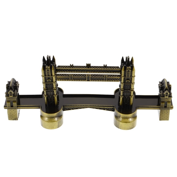 OUNONA Vintage Golden London Tower Bridge Alloy Model Desktop Ornament