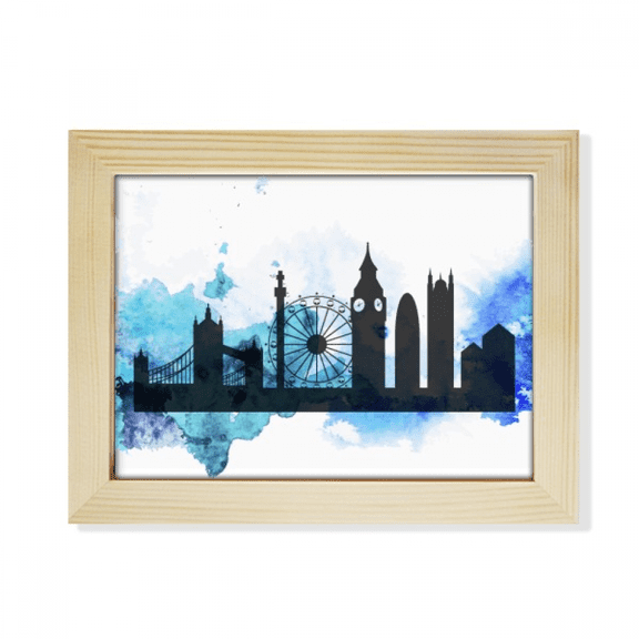 London Tower Bridge Outline England Desktop Photo Frame Picture Art Decoration Painting 6x8 inch