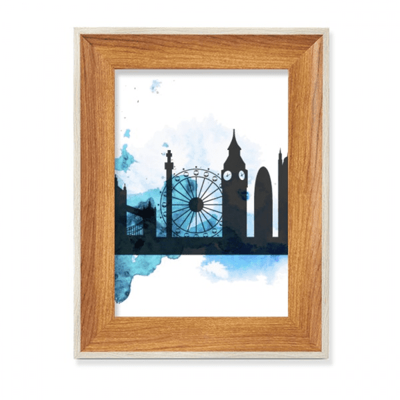 London Tower Bridge Outline England Desktop Wooden Photo Frame Display Picture Art Painting Multiple Sets