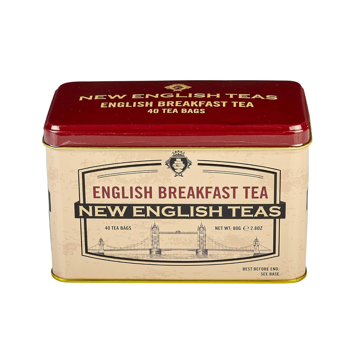 London Tower Bridge Tea Tin with 40 English Breakfast Teabags