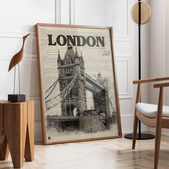 London Tower Bridge Travel Art Poster Unframed Paper Print