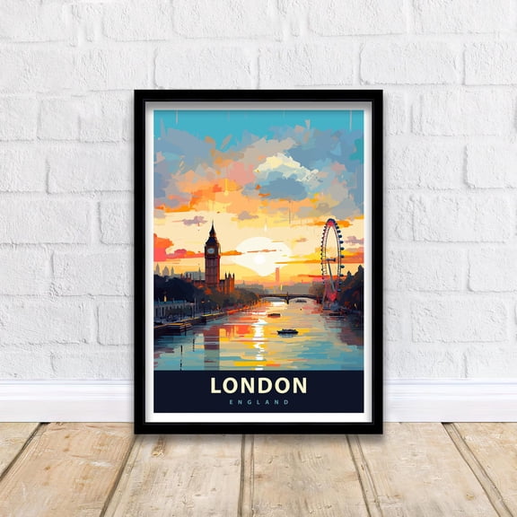 London Travel Uk City Art London Skyline Print Scenic London Big Ben Decor London Wall Art