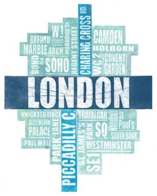 London Type Canvas Art - Barry Goodman (24 x 30)