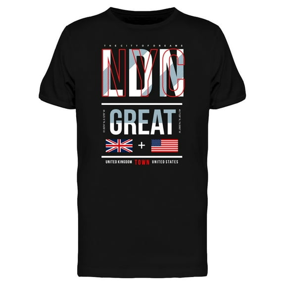 London Typography Art T-Shirt Men -Image by Shutterstock, Male 3X-Large
