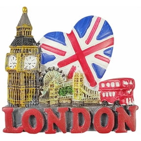 London UK 3D Fridge Magnet Souvenir Gift,Resin Handmade London Refrigerator Magnet Home Decoration Collection