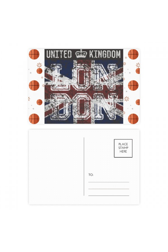 London UK England the Union Jack Flag Mark Basketball Postcard Set Thanks Card Mailing Side 20pcs