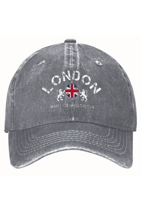 London UK Union Jack England Souvenir Gift Baseball Cap Graphic Lightweight Snapback, Unisex Adjustable Casual Hat for Outdoor Sports & British Pride, Travel Memento