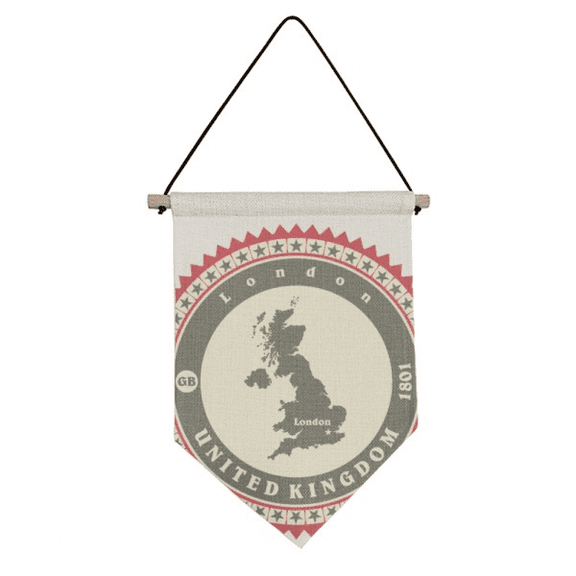 London UK United Kingdom Britain Country Map Canvas Flag Hanging Wall Art Decor Banner