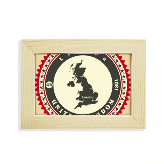 London UK United Kingdom Britain Country Map Desktop Decorate Photo Frame Picture Art Painting 5x7 inch