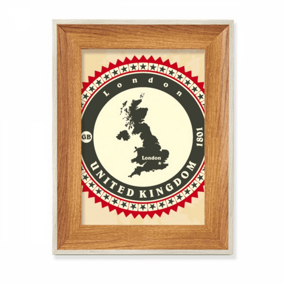 London UK United Kingdom Britain Country Map Desktop Wooden Photo Frame Display Picture Art Painting Multiple Sets