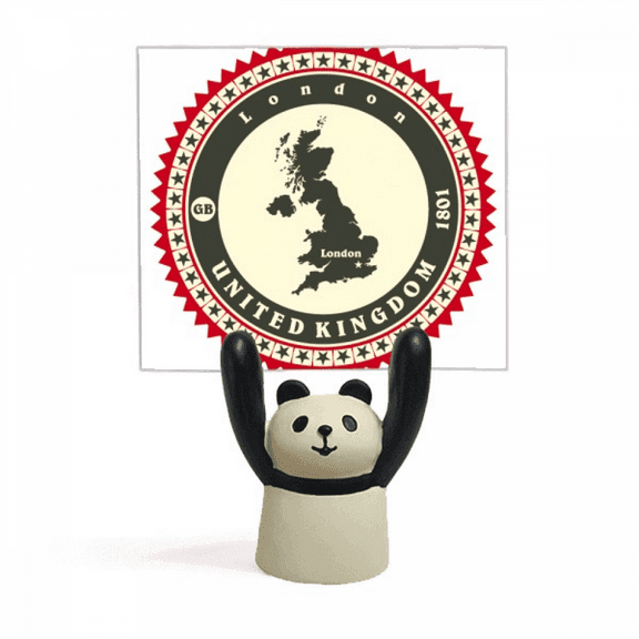 London UK United Kingdom Britain Country Map Memo Holder Cartoon Animal Panda Stand Decoration