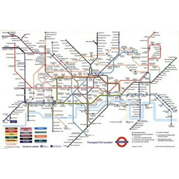 London Underground Map Poster (36 x 24)