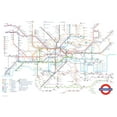 thumbnail image 1 of BUY ART FOR LESS Officially Licensed London Underground Transit Map 36 x 24 England Travel Art Print Poster, 1 of 7