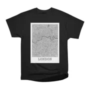 London United Kingdom Pencil City Map T-Shirt Tee Gift For Him Merch For Her Apparel For F