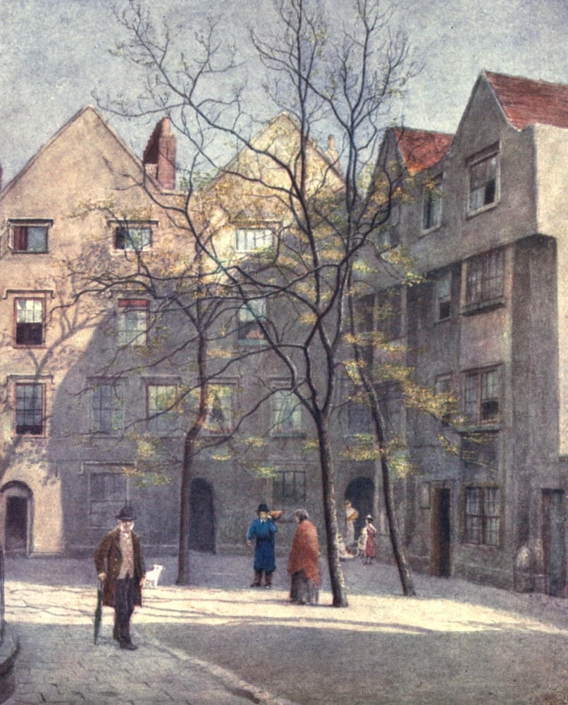 London Vanished & Vanishing 1905 Bernards Inn Holborn London Canvas Art - Philip Norman (24 x 36)