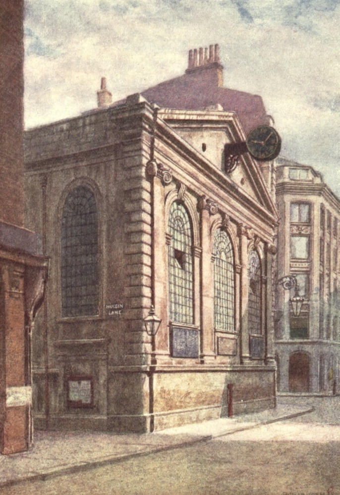 London Vanished & Vanishing 1905 Church of St Michael Wood St Canvas Art - Philip Norman (24 x 36)