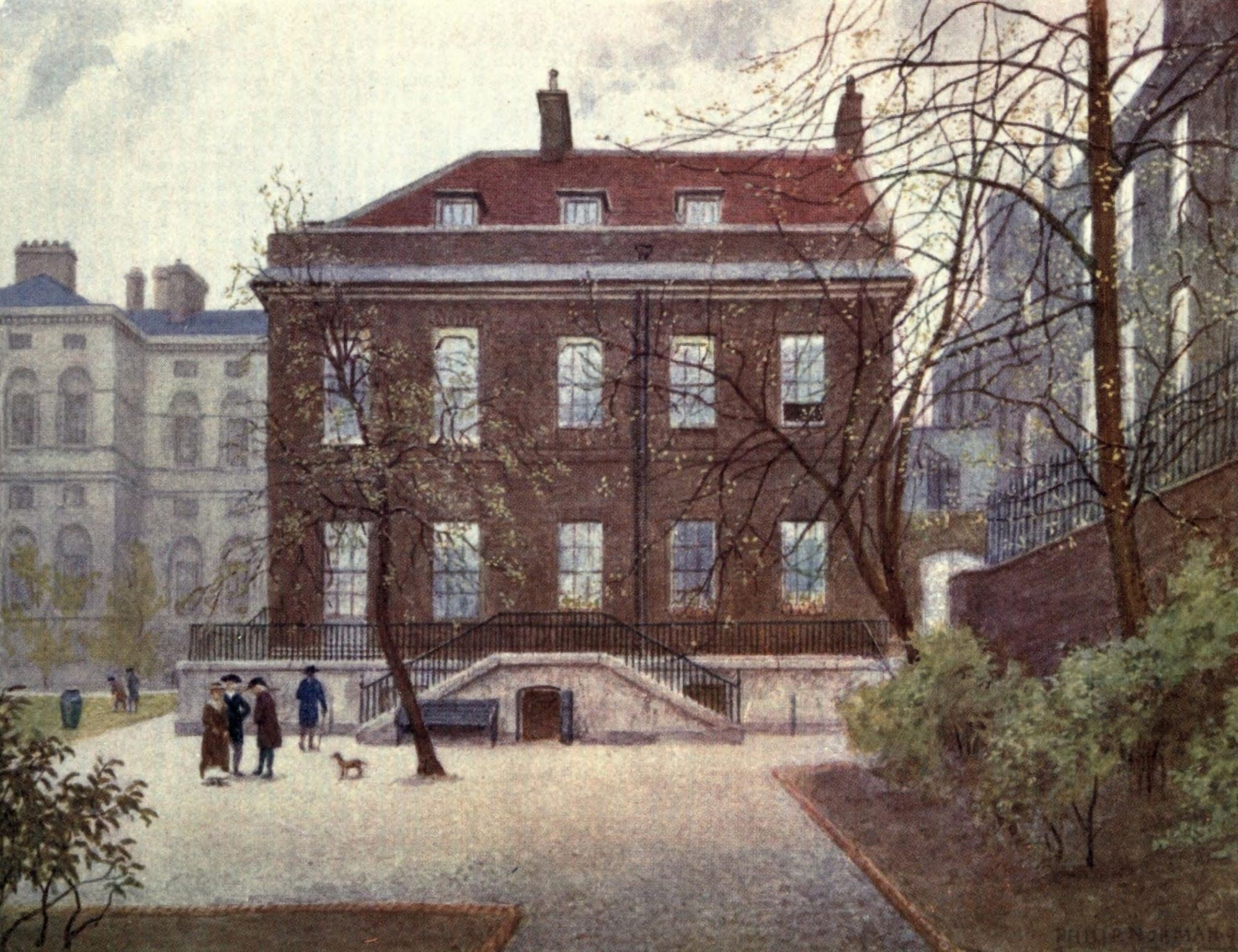 London Vanished & Vanishing 1905 Garden of 10 Downing St 1888 Canvas Art - Philip Norman (24 x 36)