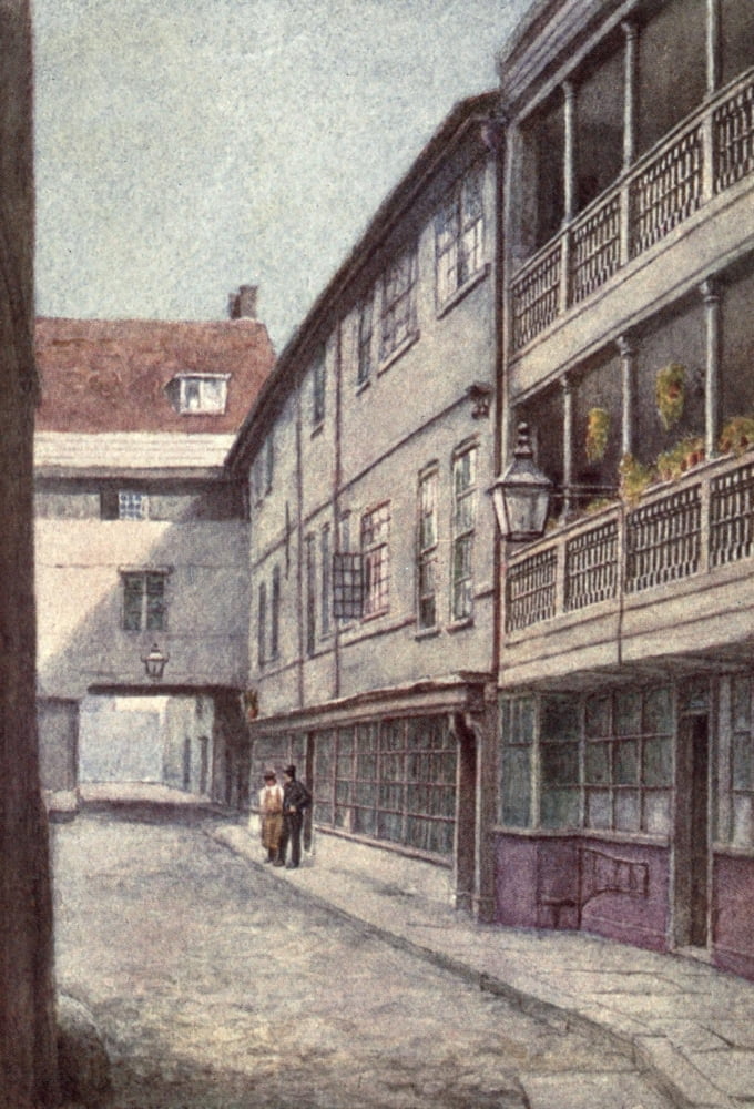 London Vanished & Vanishing 1905 George Inn Southwark London Canvas Art - Philip Norman (18 x 24)