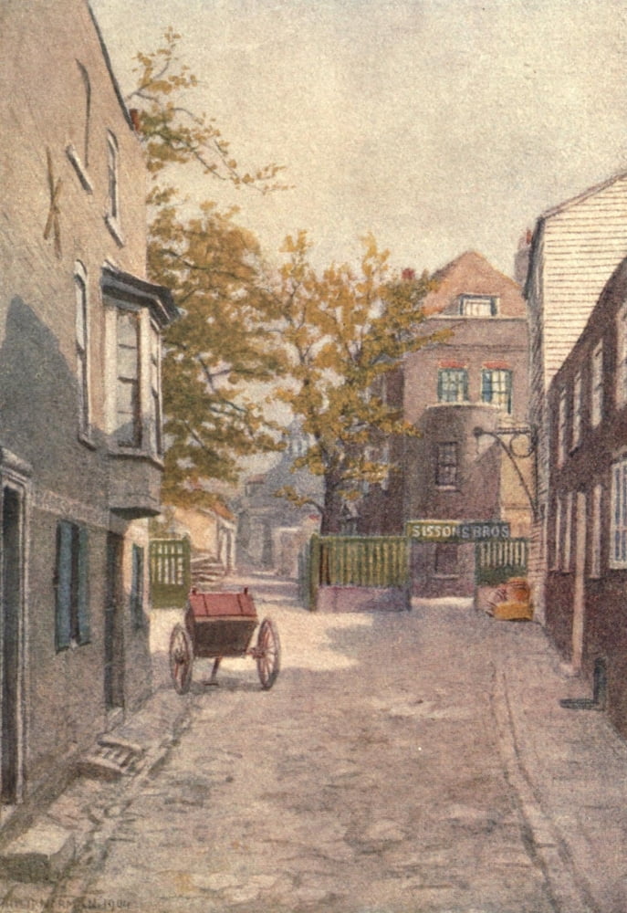 London Vanished & Vanishing 1905 Laytons Buildings Southwark Canvas Art - Philip Norman (18 x 24)