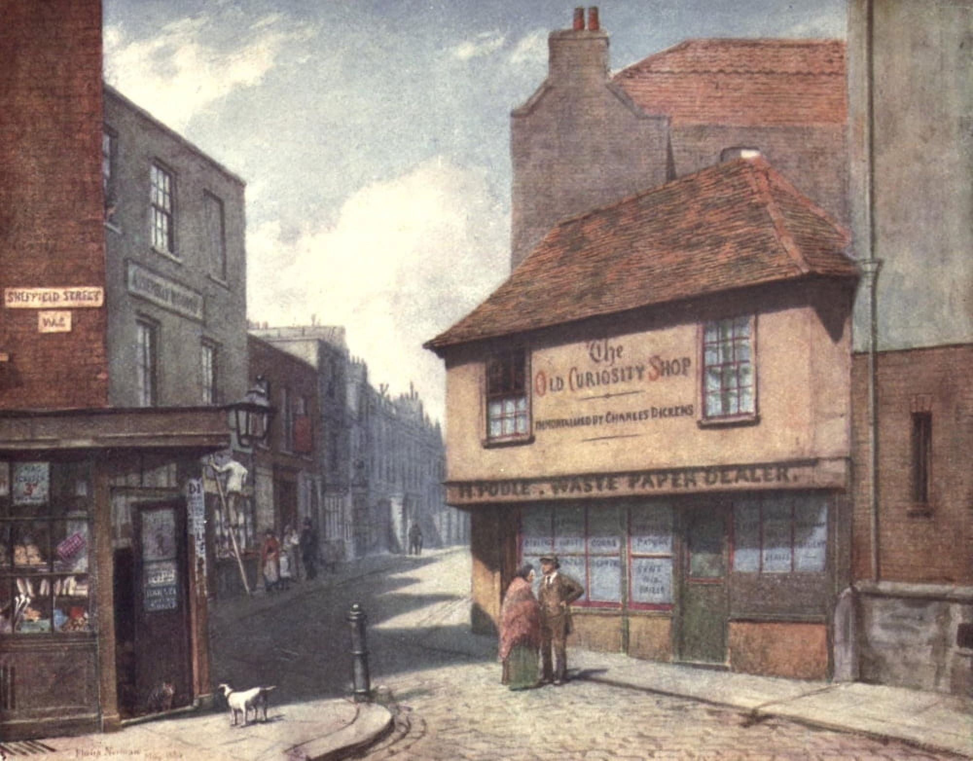 London Vanished & Vanishing 1905 Old Curiosity Shop Portsmouth St Canvas Art - Philip Norman (24 x 36)