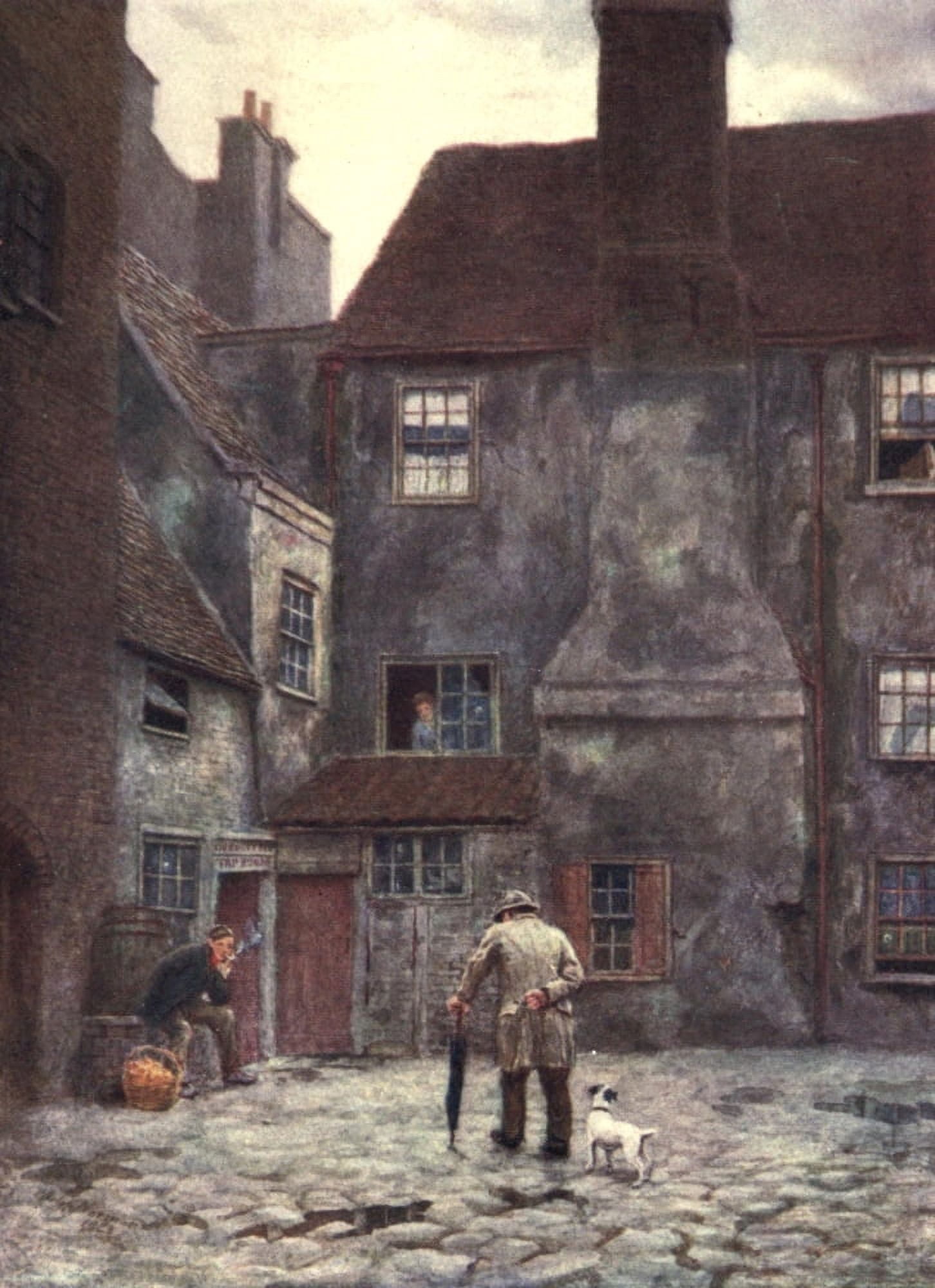 London Vanished & Vanishing 1905 Queens Head Inn (back) Southwark Canvas Art - Philip Norman (24 x 36)
