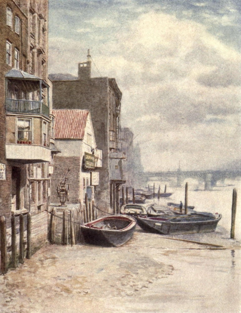 London Vanished & Vanishing 1905 St Pauls Pier London Canvas Art - Philip Norman (24 x 36)