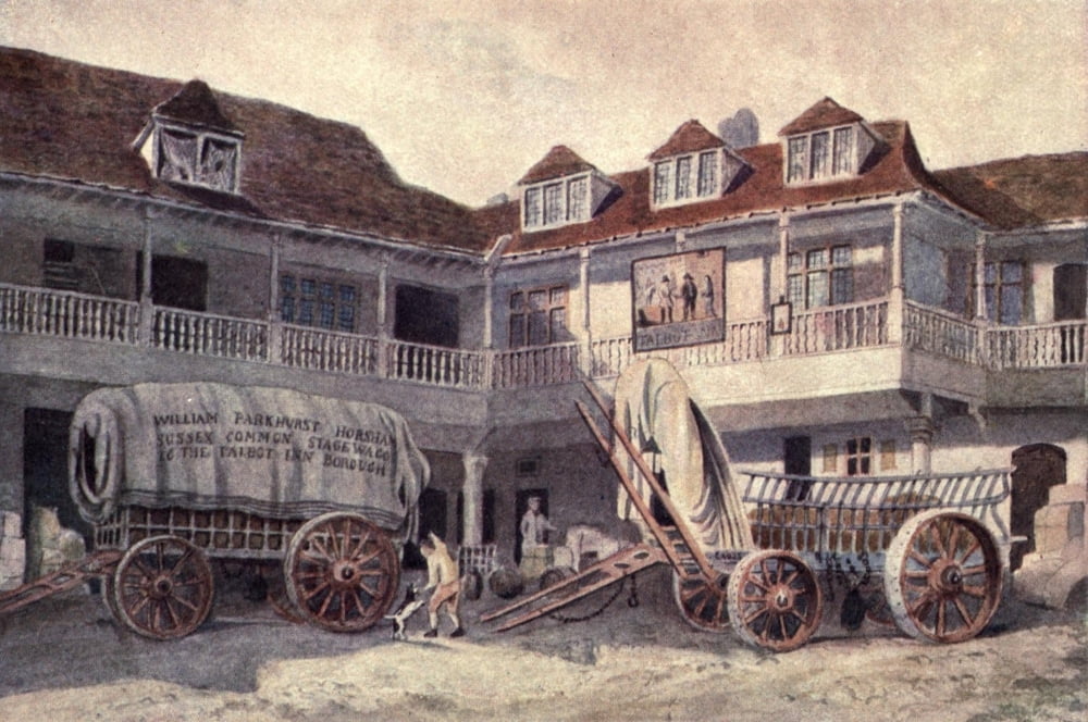 London Vanished & Vanishing 1905 Tabard Inn Southwark Canvas Art - Philip Norman (24 x 36)