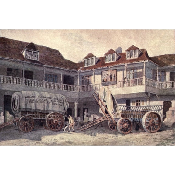 London Vanished & Vanishing 1905 Tabard Inn, Southwark Poster Print by Philip Norman (24 x 36)