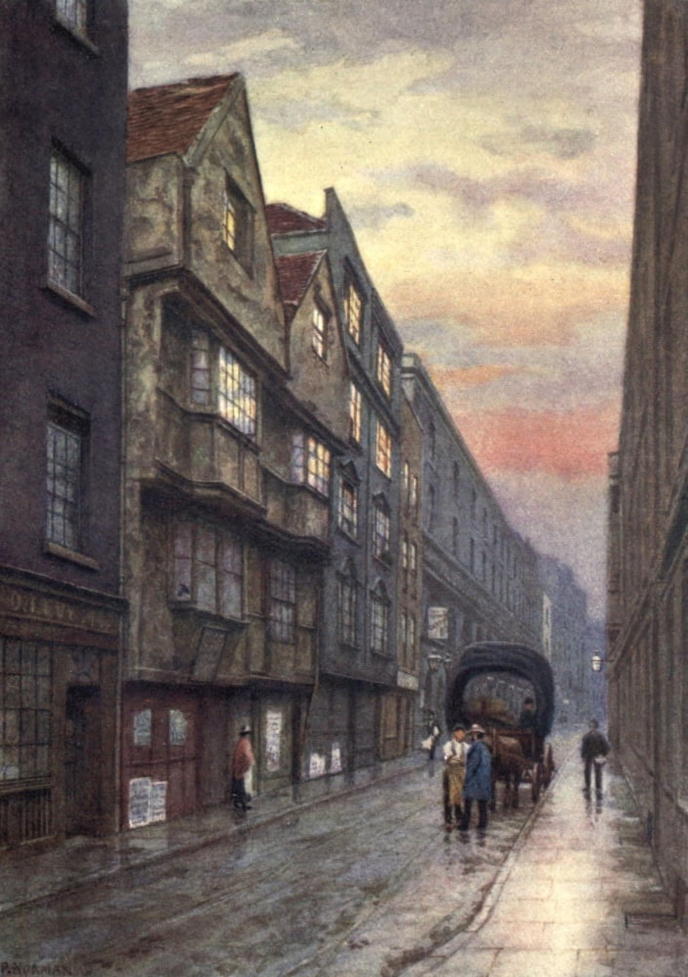 London Vanished & Vanishing 1905 Wych St Strand London Canvas Art - Philip Norman (18 x 24)