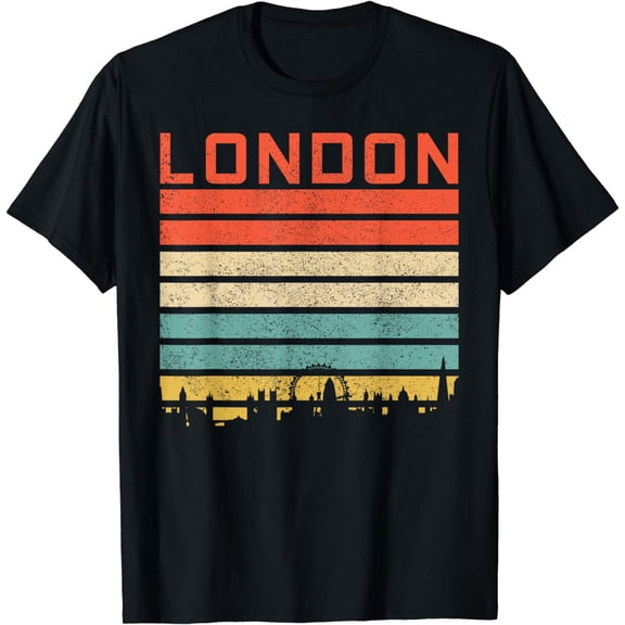 London Vintage Skyline Retro UK England Souvenir Gift T-Shirt