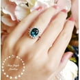 thumbnail image 1 of London blue topaz engagement ring, 3 carats oval cut blue topaz promise engagement ring, 1 of 4