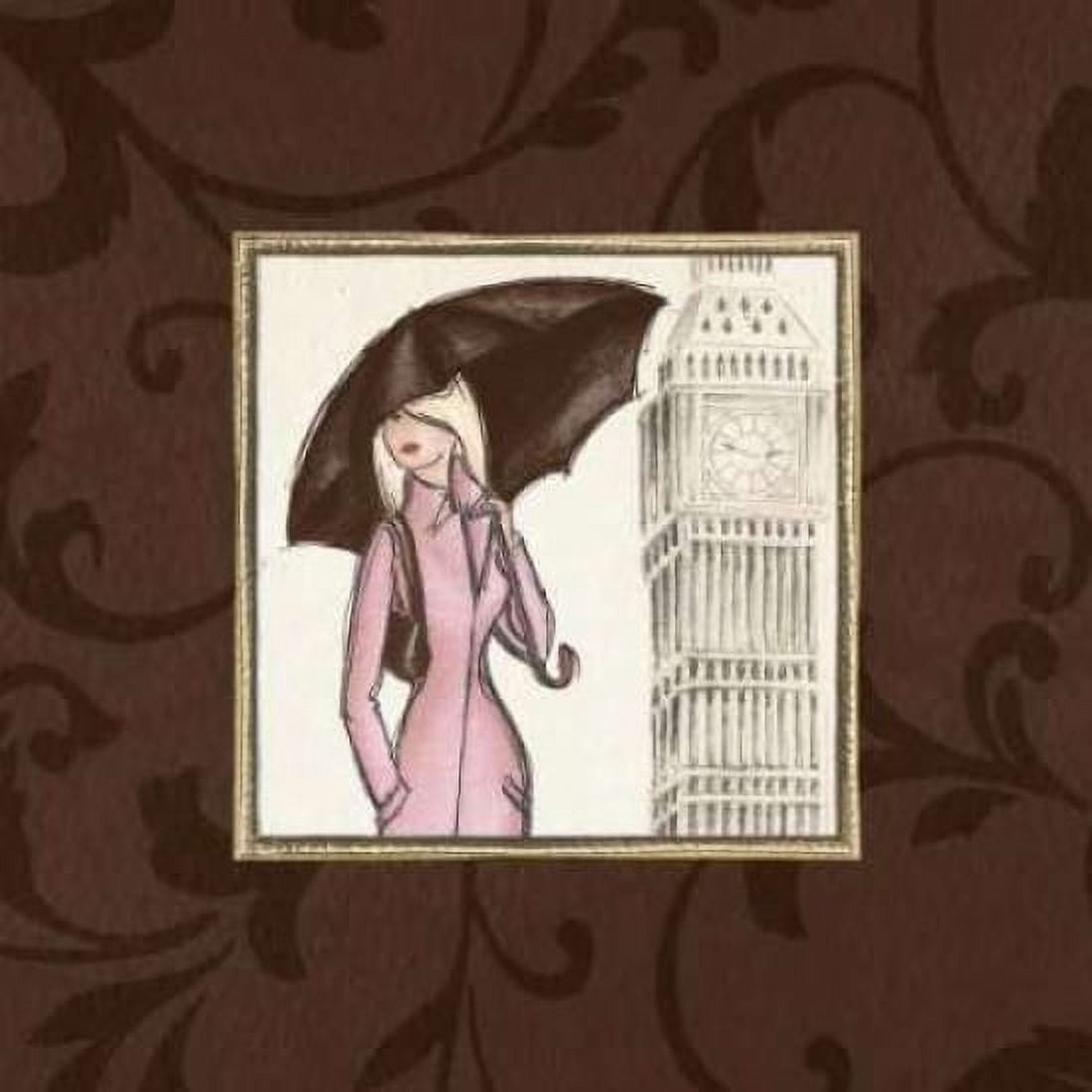 London in Pink Canvas Art - Andrea Laliberte (24 x 24)