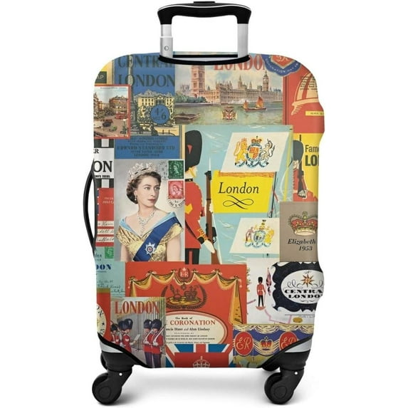 London queen Luggage Protective Cover Royal london pattern Suitcase Cover Fit 22-24 Inch Luggage