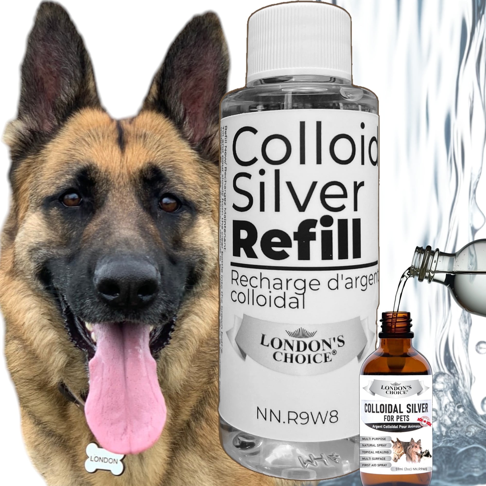 London’s Choice Refill – Colloidal Silver Liquid for Pets, 10ppm Silver ...