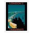 thumbnail image 1 of London’s Tramways - Boadicea and Her Daughters Statue - Vintage Railroad Travel Poster c.1929 - Fine Art Matte Paper Print (Unframed) 20x26in, 1 of 4