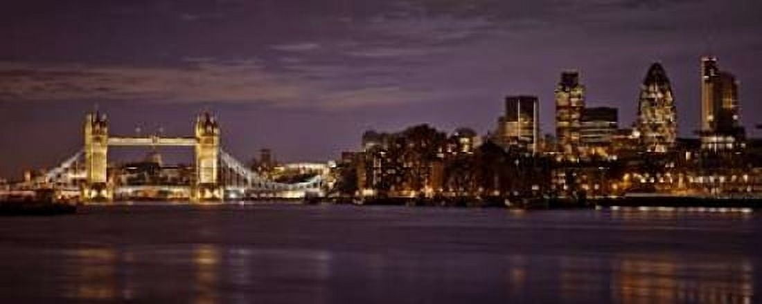 London skyline over river Thames Canvas Art - Assaf Frank (10 x 20)
