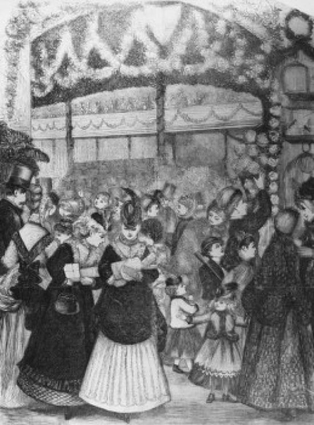 Londoners Shopping At The German Bazaar 1867 Artist Unknown Canvas Art - (18 x 24)