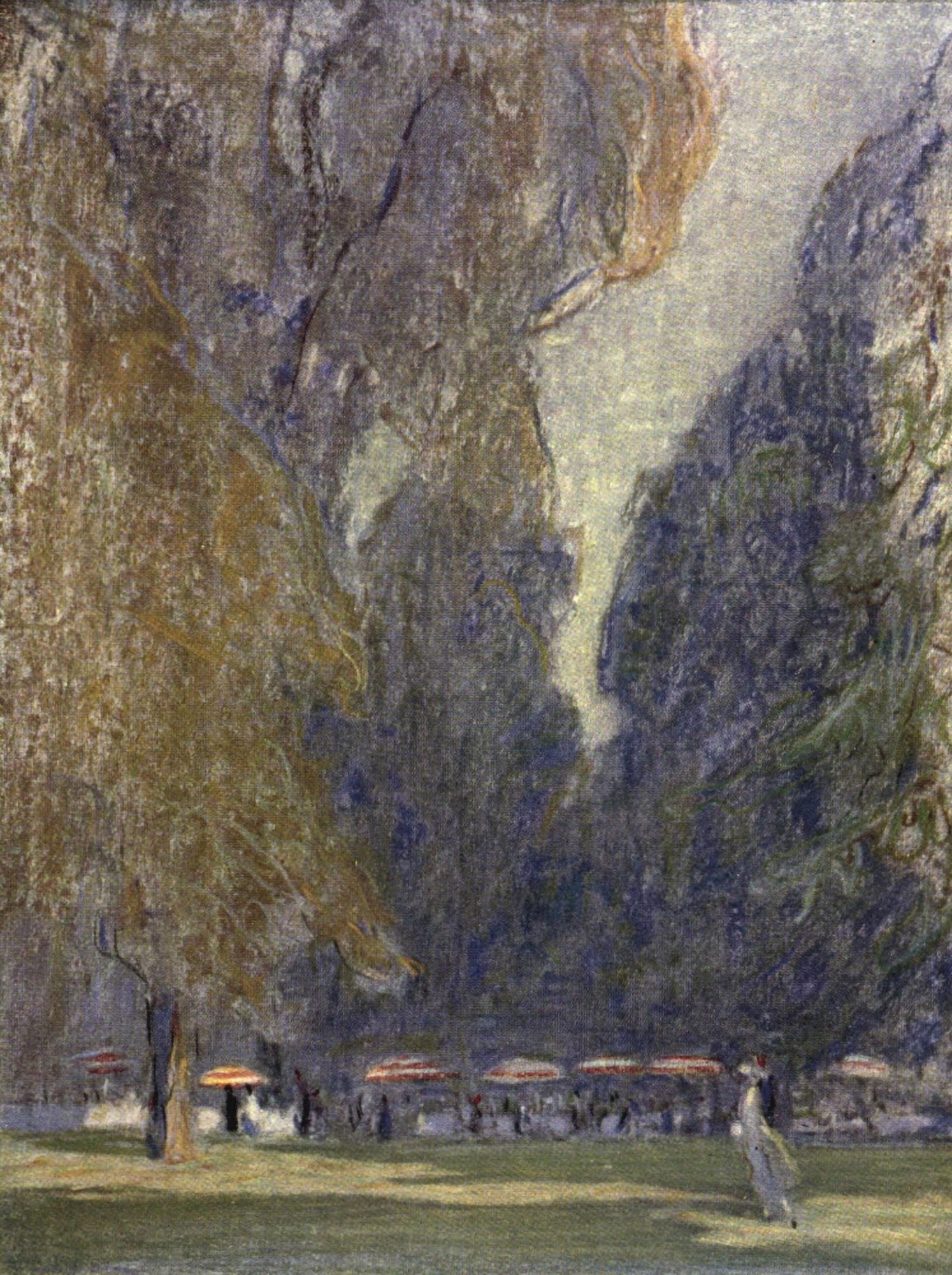 Londoners old & new 1920 Tea in Kensington Gardens Canvas Art - Claude Shepperson (24 x 36)
